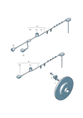 Rear Left ABS Wheel Speed Sensor Grey 1K0927807A WHT003859A WHT003859B 1K0927807 WHT003859 Compatible With AUDI Q3 8UB, 8UG