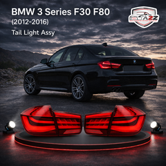 Tail Light Rear Lamp Compatible With BMW 3 Series F30 F80 (2012-2016) Tail Light Rear Lamp Left 63217312845 & Right 63217312846 Tag-TLB-54
