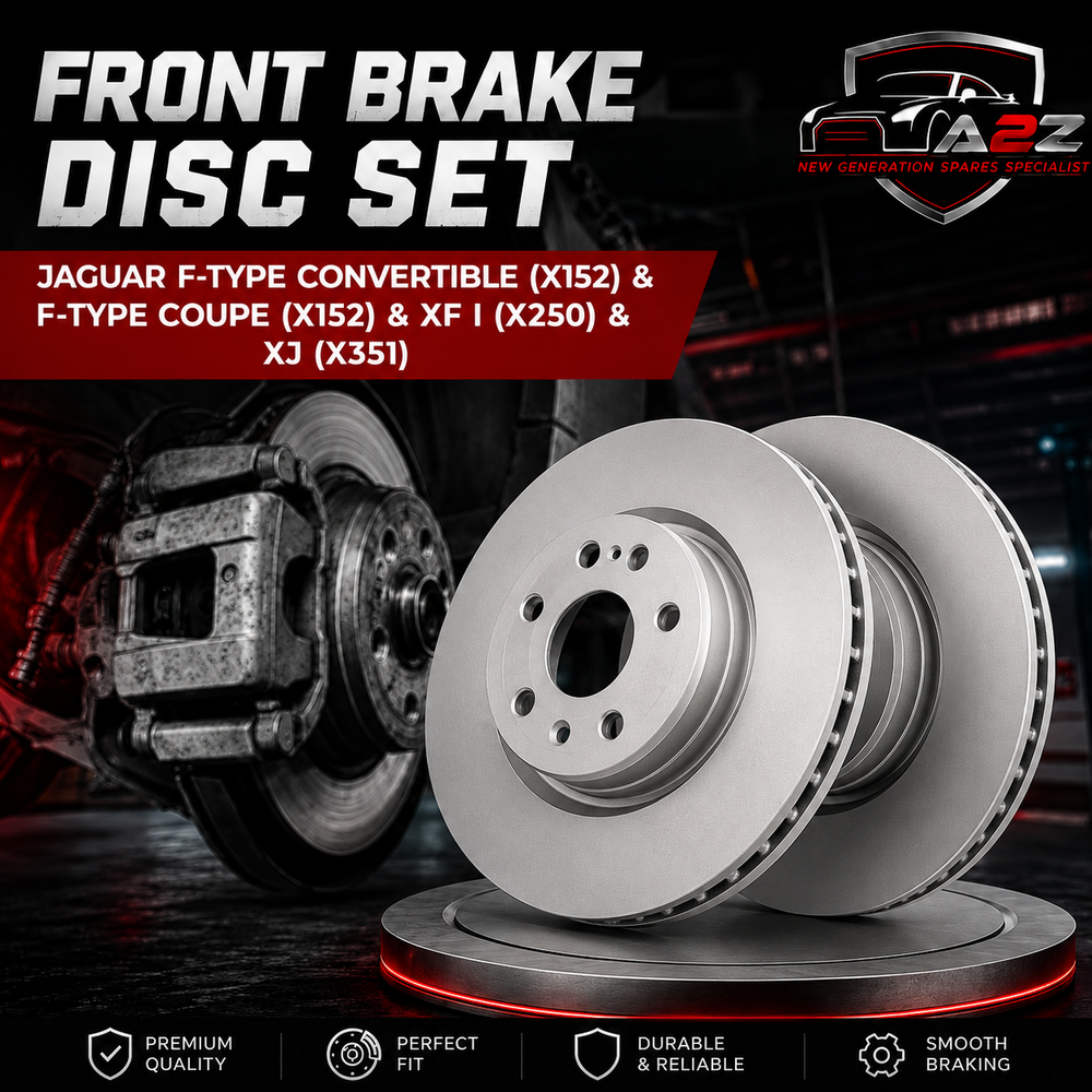 Front Brake Disc Set C2C25337 C2D61074 T2R5939 Compatible With JAGUAR F-TYPE Convertible (X152) & F-TYPE Coupe (X152) & XF I (X250) & XJ (X351)