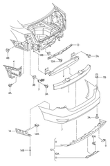 Rear Bumper Bracket Left 5C6807393 Right 5C6807394 Compatible With Volkswagen For JETTA Tag No.285