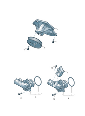 Elbow (Thermostat) 059121111R For AUDI A4 Q7 Tag-E-48