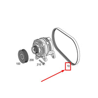 Timing Belt 6PK1642 Compatible With Mercedes-Benz C-Class (W205) & GLC (X253) Tag-BEL-13
