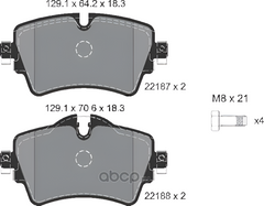 Front Brake Pad 34106874034 2218701 P06092 Compatible With MINI F56 | MINI / COOPER & MINI Convertible F57 | MINI / COOPER