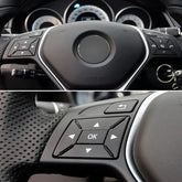 Black-Square Steering Wheel Switch Control Buttons 2185400162 2185400262 Compatible with MERCEDES BENZ C-CLASS W204 & E-CLASS W212 & CLS C218