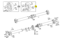 Prop Shaft Mount 1704100115 & 2024101815 & 2104101215 Compatible With MERCEDES-BENZ C-CLASS (W203) E-CLASS (W210) GLE (W166)