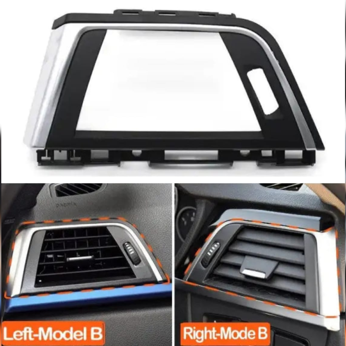 BMW 3-Series F30 F34 GT Front AC Vent Outer Frame Matt Chrome 64229346226