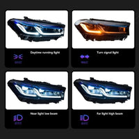 Complete Headlight Assy Set (Upgrade To F10 To G30) Have To Convert From F10 To G30 Compatible With BMW F10 (2011-17) Tag No.6