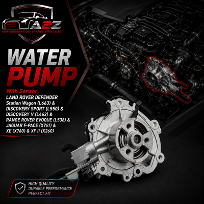 Water Pump With Sensor LR140742 JDE40023 LR115260 Compatible With LAND ROVER DEFENDER Station Wagon (L663) & DISCOVERY SPORT (L550) & DISCOVERY V (L462) & RANGE ROVER EVOQUE (L538) & JAGUAR F-PACE (X761) & XE (X760) & XF II (X260) Tag-W-89