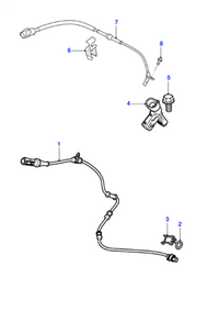 Front Left/Right ABS Wheel Speed Sensor C2D47189 C2D3410 Compatible With JAGUAR XF I X250 & XJ X351