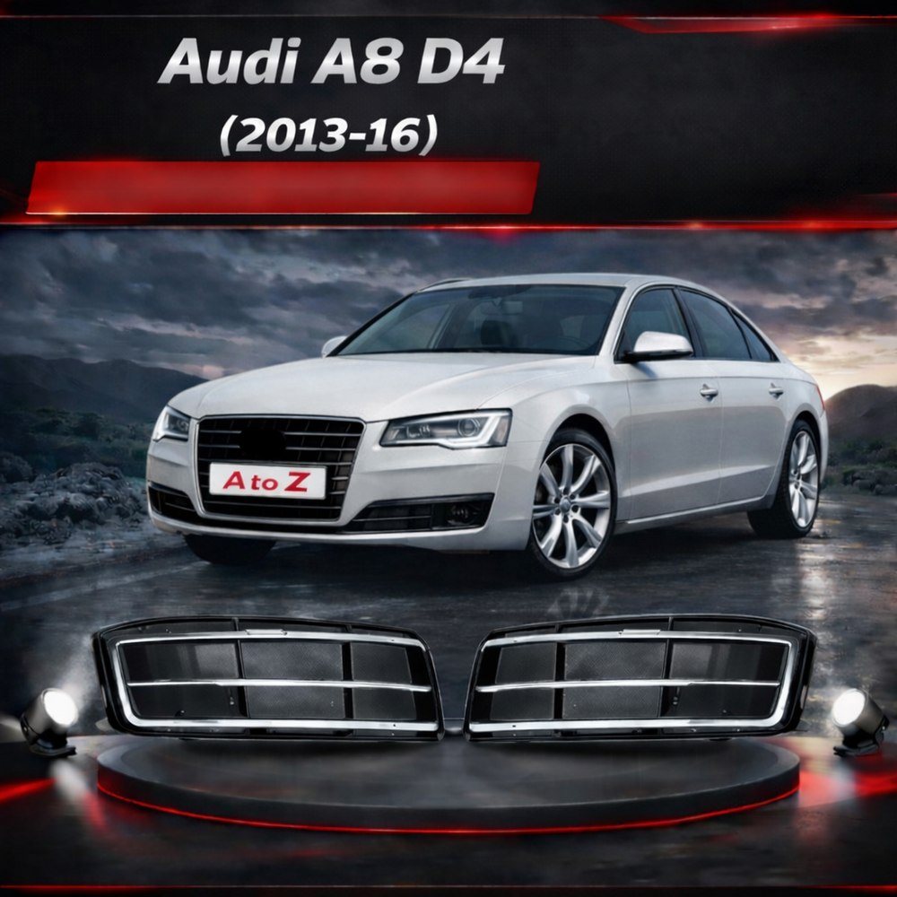 Fog Lamp Cover Left 4H0807679AA & Right 4H0807682AA Compatible With AUDI A8 (2013-2016) Fog No.62 (2013-16)