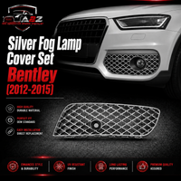 Silver Fog Lamp Cover Set Left 3W3807647C & Right 3W3807648C Compatible With Bentley GT (2012-2015) Tag No.1021