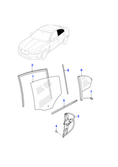 Rear Left Power Window Regulator With Motor C2Z26992 Compatible with JAGUAR XF I (X250)