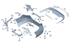 Rear Bumper Chrome 2068854900 Compatible With MERCEDES BENZ C-CLASS W206 Tag No.213