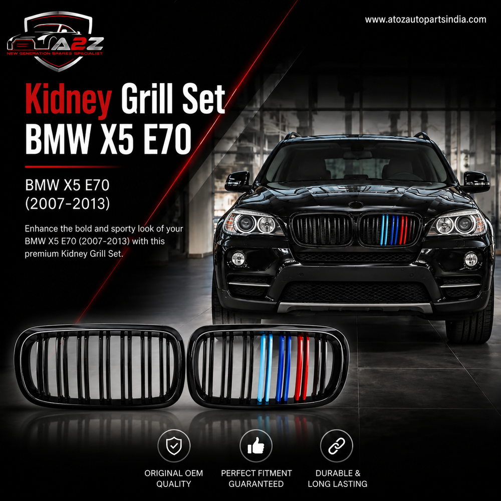 Kidney Grill Set 51137185224 (R.H/L.H) 14:Line Compatible With BMW X5 E70 Tag 44