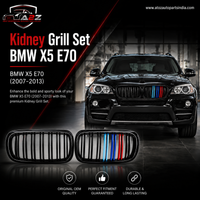 Kidney Grill Set 51137185224 (R.H/L.H) 14:Line Compatible With BMW X5 E70 Tag 44