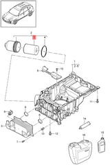 Oil Filter E113H D235 & 0PB115466 & OX254D4 Compatible With PORSCHE 911 (991) & 911 (992) & 911 (997) Tag 79