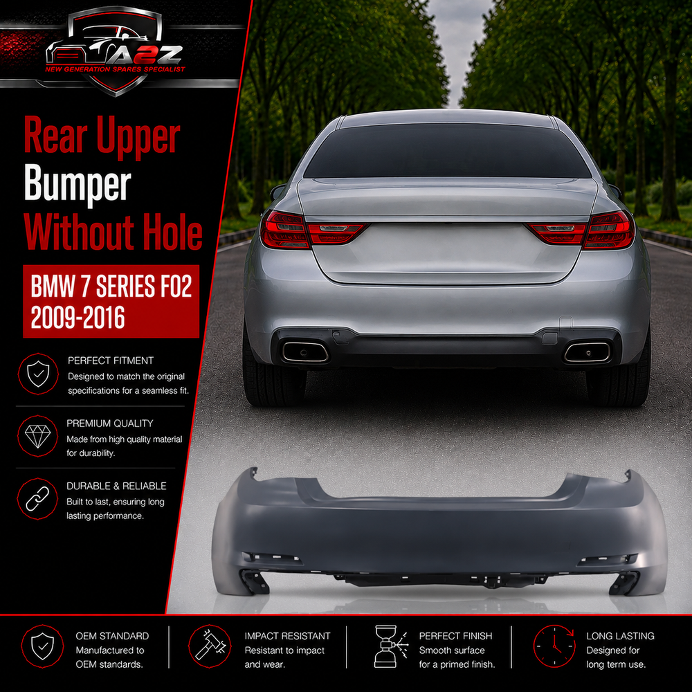 Rear Upper Bumper Without Hole 51127209924 Compatible With BMW 7 SERIES F02 2009-2016 Tag No.111B