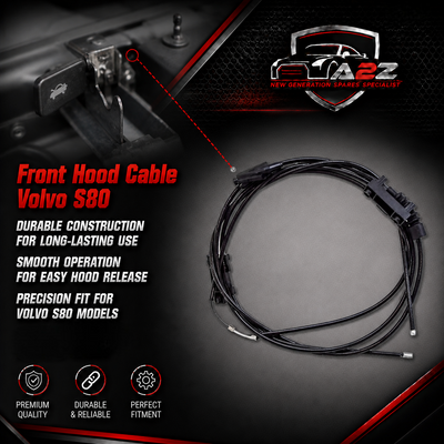 Front Hood Cable 30671768 Compatible With Volvo S80