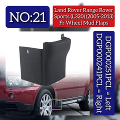 Front Wheel Mud Flaps Left DGP000251PCL & Right DGP000241PCL Compatible With Land Rover Range Rover Sports (L320) (2005-2013) Tag No.21