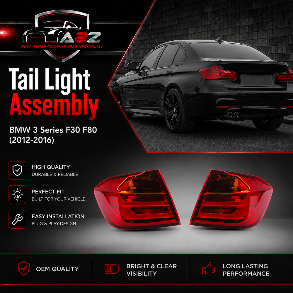 Tail Light Rear Lamp Compatible With BMW 3 Series F30 F80 (2012-2016) Tail Light Rear Lamp Left 63217312845 & Right 63217312846 Tag-TLB-54