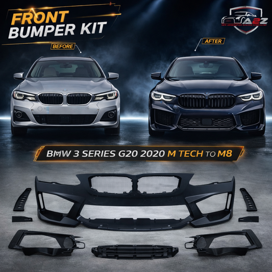 A To Z Compatible With Bmw 3 Series G20 2020 M Tech Front Bumper Body Kit Kit M8 Us G20 083 CC-103 (Shipping Cost Not Included In Price)