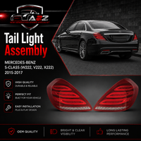 Tail Light Rear Lamp Compatible With MERCEDES-BENZ S-CLASS (W222, V222, X222) 2015-2017 Tail Light Rear Lamp Left A2229065401 & Right A2229065501