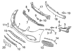 Front Bumper Bracket Left 2138850865 & Right 2138851065 Compatible With Mercedes-Benz E-CLASS W213 (2016-2019) Tag No.870