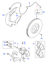 Rear Brake Pad Wear Sensor T2H2091 Compatible With JAGUAR XE X760 & XF II X260