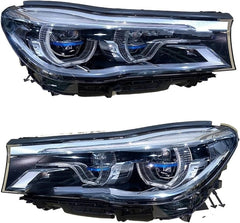 Complete Headlight Assy Left 63117408703 & Right 63117408704 Compatible With BMW 7 Series G11/G12 (2016-2019) Tag No.78