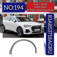 Front Right Wheel Eyebrow 83A853718AGRU Compatible With Audi Q3 (83) (2019-2024) Tag No.194