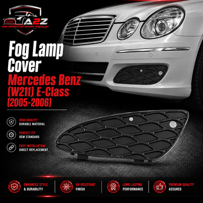 Fog Lamp Cover Left 2118850253 & Right 2118850353 A2118850353 Compatible With Mercedes Benz (W211) E-Class (2005-2006) Tag No.283