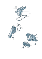 THERMOSTAT ASSEMBLY Elbow 06E121111AC Compatible With AUDI A4