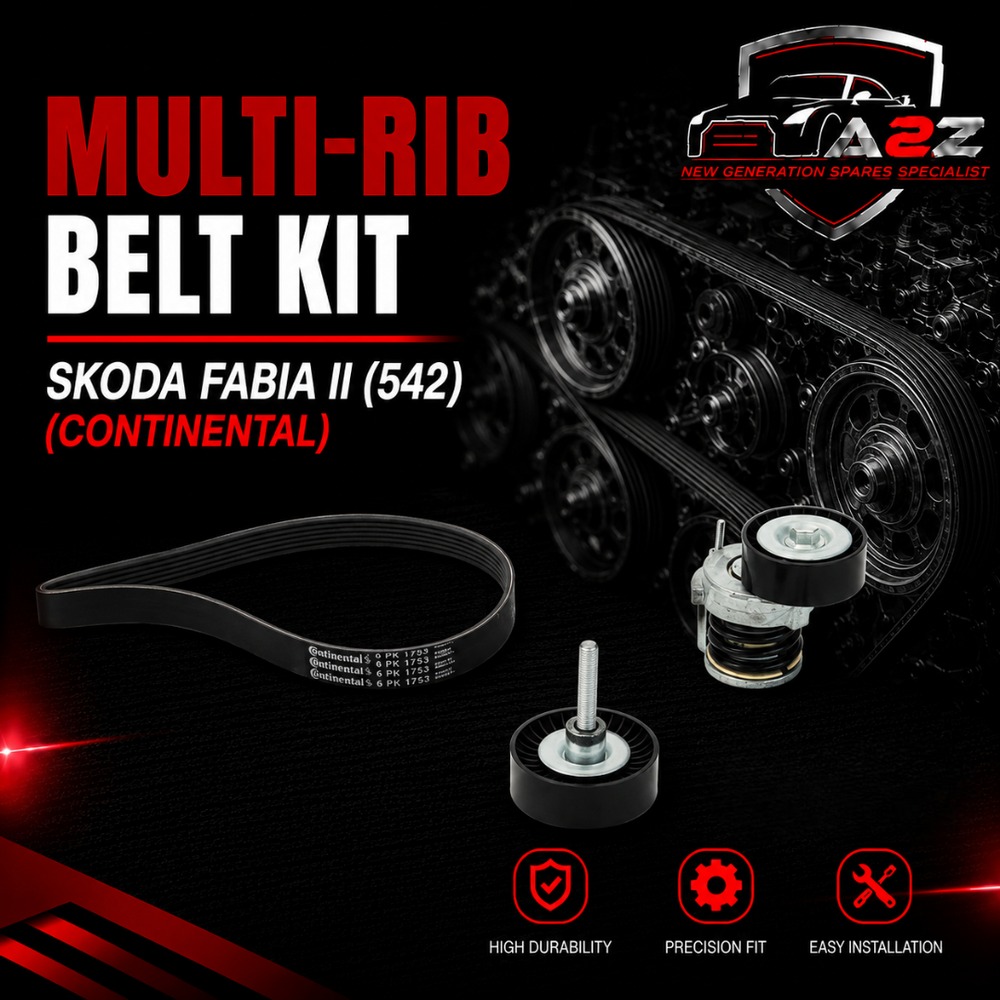 Multi Rib Belt Kit 6PK1733K3 Compatible With SKODA FABIA II (542) (CONTINENTAL)