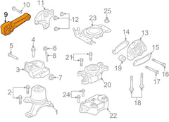Engine Torque Strut Upper Mount LR000597 Compatible With LAND ROVER DISCOVERY SPORT (L550) & FREELANDER 2 (L359) | LR2
