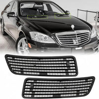 Hood Air Vent Grille Cover Set Left 2218800305 & Right 2218800205 Compatible With MERCEDES BENZ S-CLASS (W221)
