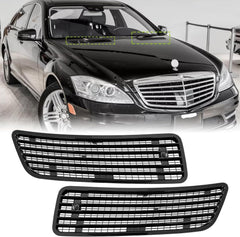 Hood Air Vent Grille Cover Set Left 2218800305 & Right 2218800205 Compatible With MERCEDES BENZ S-CLASS (W221)