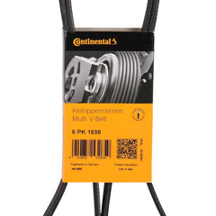 Multi Rib Belt 6PK1698 11288512067 Compatible With BMW 5 (F10), 7 (F01, F02, F03, F04) (CONTINENTAL)