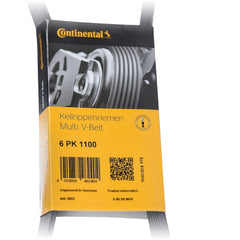 Multi RIB Belt 6PK1100 06J260849F Compatible With AUDI A6 C7 (4G2, 4GC) | A6 / S6, Q3 (8UB, 8UG) (CONTINENTAL)