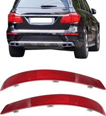 Rear Bumper Reflector Compatible With MERCEDES-BENZ GL-CLASS X166 Rear Bumper Reflector Left 1668200473 & Right 1668200474 Tag-RB-101