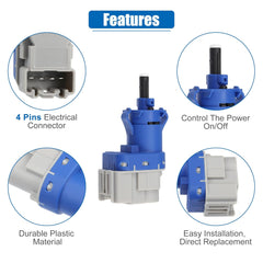 Brake Pedal Stop Switch C2P14525 Compatible With JAGUAR & XF I (X250) & XJ (X351) & XK II Convertible (X150) & XK II Coupe (X150)