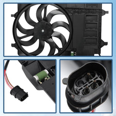 Engine Radiator Cooling Fan Assembly 17117541092 17107529272 Compatible With MINI R50