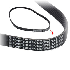 Elast Multi Rib Belt 6PK1059 30650847 Compatible With VOLVO S40 (CONTINENTAL)