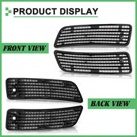 Hood Air Vent Grille Cover Set Left 2218800305 & Right 2218800205 Compatible With MERCEDES BENZ S-CLASS (W221)