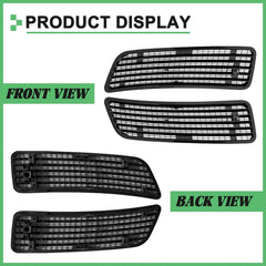 Hood Air Vent Grille Cover Set Left 2218800305 & Right 2218800205 Compatible With MERCEDES BENZ S-CLASS (W221)
