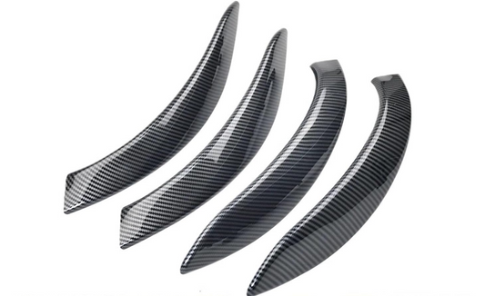 Interior Door Pull Handle Outer Cover Black Carbon Fiber Colour Left 51417275487 Right 51417275488 Compatible With BMW 3/4/M4 Series F30 F31 F32 F34 F35 F36 F80 F82