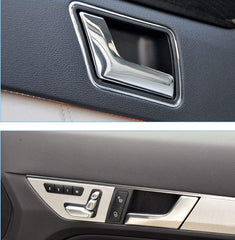 Door Lock Handle Compatible with Mercedes C Class Door Lock Handle C Class W204 2007-2016 Chrome (set of 2)