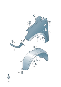 Front Left Inner Fender 1S0809961E Compatible With Skoda CTIGO 2012–2020