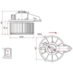 Sale AC Heater Blower Motor 4B1820021B Compatible with Audi A6