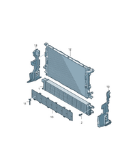 Radiator 4G0145804A Compatible With AUDI A4 B8 (8K2) | A4 / S4 & A6 C7 (4G2, 4GC) | A6 / S6 & Q3 (8UB, 8UG) & Q5 (8RB)