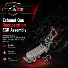 Exhaust Gas Recuperation EGR Assembly 03L131512DQ 03L131512N 03L131512BL Compatible With AUDI Q3 (8UB, 8UG) & SKODA OCTAVIA II (1Z3) | LAURA & VW JETTA IV (162, 163, AV3, AV2)